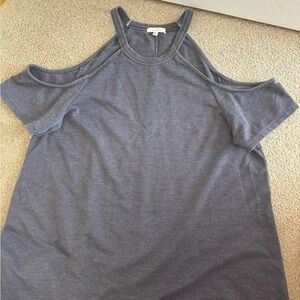 Gray Cold Shoulder Dress